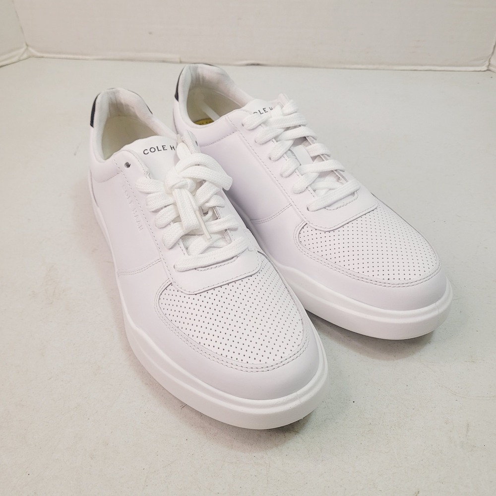 Cole Haan Grand Crosscourt Sneakers Mens 9.5 White Leather Low Top Shoes - Picture 4 of 11